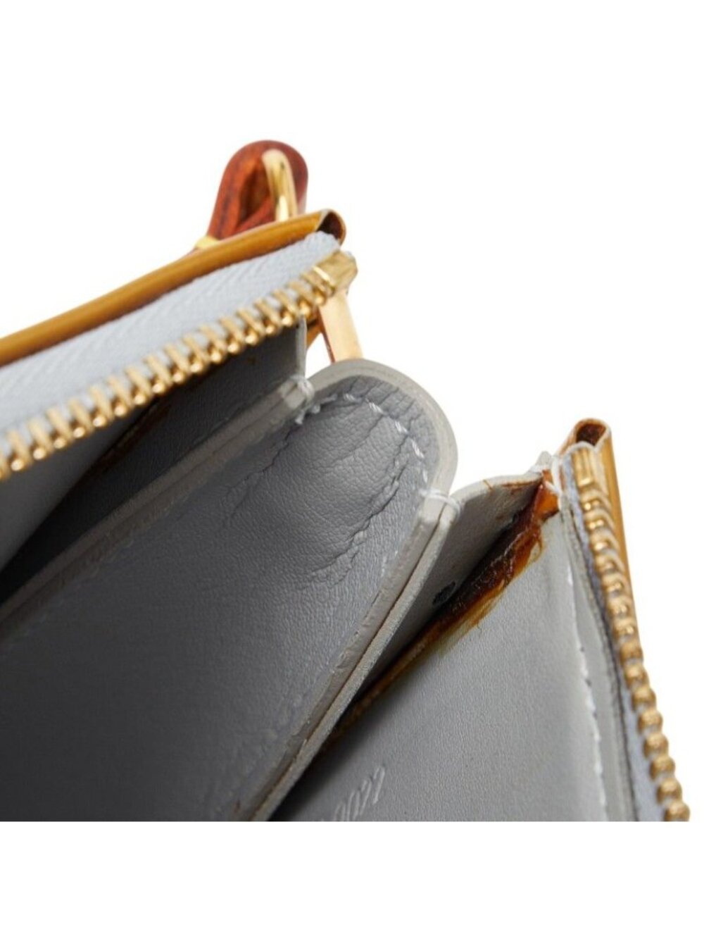 Louis Vuitton Monogram Vernis Lexington Pouch Mini Handbag Green Blue Patent - Picture 7 of 10